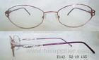 Italy Designer Optical Frames For Women , Stainless Steel Full Rim For Reading Glasses
