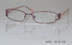 Comfortable Pink Optical Frames For Women With Nose Pads , Metal Eyewear Frames