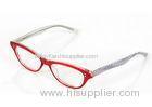 Color Cat Eye Cellulose Propionate Eyeglass Frames For Myopia Glasses , Red Zebra Print