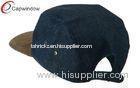 Denim Adjustable 4 Panel Fitted Baseball Hats with Pure Polyester