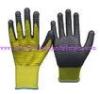 Silk Screen Print Nitrile Work Gloves , 13 Gauge Grey Nitrile U3 Foam Glove