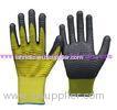 Silk Screen Print Nitrile Work Gloves , 13 Gauge Grey Nitrile U3 Foam Glove