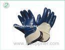 M Puncture Resistance Blue Nitrile Work Gloves With Open Back, safety cuff