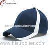 Sport Side Trimmed Fitted Baseball Hats , Velcro Closure Heavy Brushed Cotton Caps