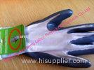 OEM Mens Smooth Finished Grey Nitrile Work Gloves with White Nylon Liner