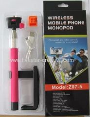 Bluetooth Adjustable Mobile Phone Selfie Stick Handheld Pole Wireless Remote with Self Timer