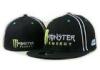 Spring Flat Brim Fitted Baseball Hats Black With 3D Embroidery