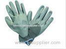 13G Knitted Seamless White Nylon Liner Protective Hand Gloves With Grey Nitrile