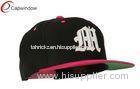 Acrylic Embroidered Youth Baseball Caps Black Pink Old English M 3D