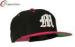 Acrylic Embroidered Youth Baseball Caps Black Pink Old English M 3D