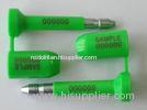 Green Container Plastic Security Seals Iso 17712 , High Security Bolt Seal