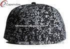 Acrylic Twill Fabric Adjustable Baseball Caps Black With Elastic Sweatband