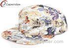 Trendy Floral Acrylic Hip Hop Baseball Caps With Velcro Closure