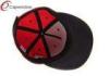 Black Sandwich Beak Velcro Strap Back Hats 6 Panel Baseball Caps For Women
