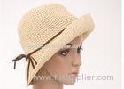 8cm Short Brim Packable Sun Hat / Paper String Crochet Hat For Adults Packable Sun Hat