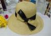 Fashion Womens Sun Hats With Bowknot Flower , Leisure Wide Brim Sun Hat