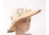 9cm Brown Paper String Packable Sun Hats For Women , Raffia Wide Brim Sun Hat