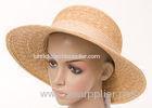 Sinamay Flower Womens Sun Hats / Straw Braid With 8.5cm Brim For Leisure