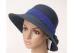 Natural 8cm Brim Spring Straw Braid Womens Sun Hats With Navy Band For Party