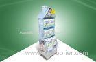 Eye - catching Cardboard Display Racks POP Floor Display Stand for Tissue