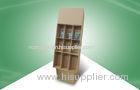 Brown W45*D35*H147cm Cardboard Free Standing Display Units 30kgs Loading