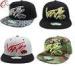 Adjustable 3D Embroidered Fitted Baseball Hats With Snake Skin Leather Peak