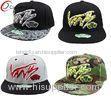 Adjustable 3D Embroidered Fitted Baseball Hats With Snake Skin Leather Peak