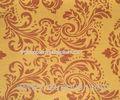 Plumply Flower Printed Faux Leather Upholstery Fabric With Non Woven Backing