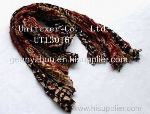 Wrinkled printing scarf for 2015