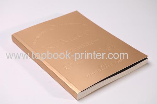 embossing and debossing gold cardboard cover softback book printer