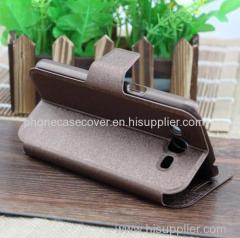 2015 foldable filp leather case cover for samsung G7106 with standing function