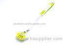 Kitchen Green Plastic Brush , White Fiber with Plastic Handle