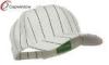 Acrylic Constructed Fitted Baseball Hats White Pin Striped Adjustable