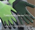 Green 13Gauge Nitrile Work Gloves Dot Anti-slip For Metal Treating