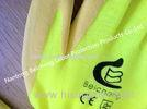 Unbreathed Style Nitrile Work Gloves With Knitted Seamless Yellow Ployester Liner