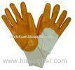 M Abrasion Resistance Flexbility Yellow Nitrile Work Gloves with White Nylon Liner