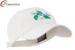White USA State Flower Idaho Mock Orange Cotton Embroidered Cap with Velcrorized Closure