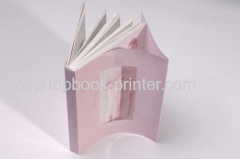 Square-back hot-stamped hardcover or hardbound book with PVC dust jacket printing