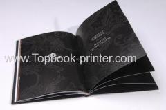 Gold-stamped leather cover hardbound or hardcover book with slipcase printing
