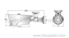 720P Resolution 1.3MP AHD Outdoor Metal Housing IR Camera