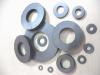 Bonded ferrite ring magnet with three screw hole
