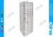 Modern Chrome Wire Mesh Display Stands Triangle Grid Tower in Black