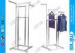 4 Way Chrome Metal Clothes Rack with Straight Arms , High Capacity Garment Rack