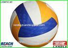 Standard Classic Beach Volleyball Ball With Yellow / White / Blue Color