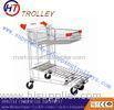 Export Folded Supermarket Shopping Cart For Warehouse Steel Material