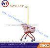 Unfolded Children Supermarket Shopping Cart Steel Wire With Wheels