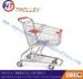 Airport Zinc Coated Steel Shopping Cart Trolley Unfolded 80L