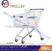 Four Wheeled Steel Wire Supermarket Shopping Trolley Carts Unfolding