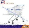 Four Wheeled Steel Wire Supermarket Shopping Trolley Carts Unfolding