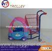 20L Plastic Supermarket Shopping Cart For Children Chrome Plated Unfolded